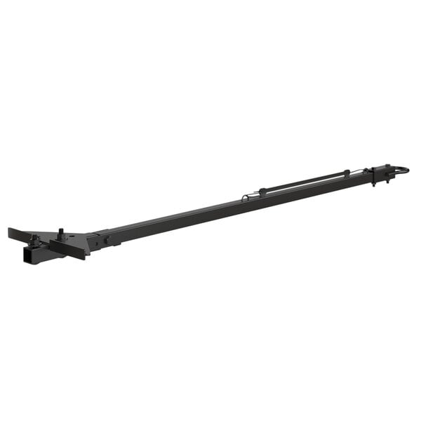 A black metal bar with a handle for a Suncast Tilt Truck Tow Rack.