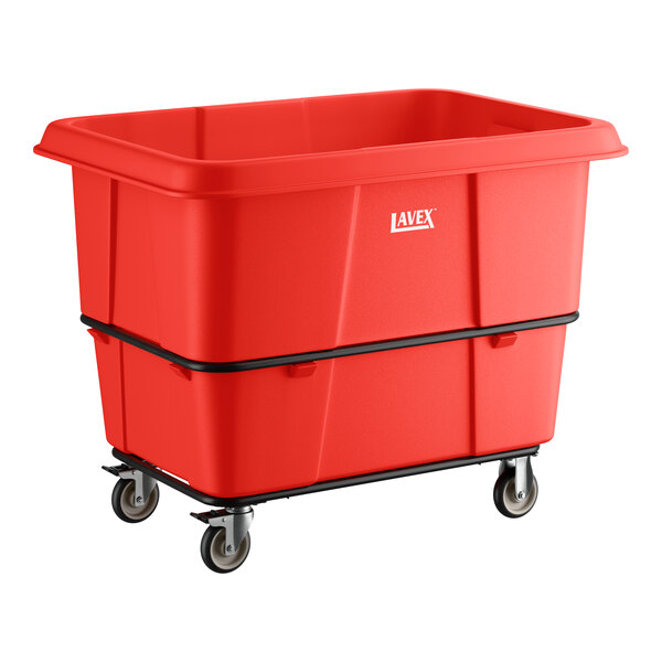 Lavex 20 Cubic Foot Red Cube Truck (1200 lb. Capacity)