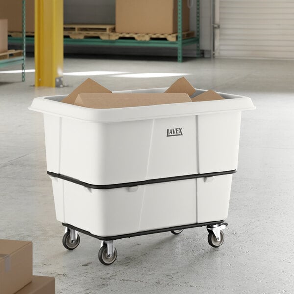 Lavex 20 Cubic Foot White Cube Truck (1200 lb. Capacity)