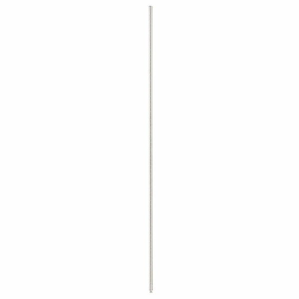 A long thin metal pole with black lines on a white background.