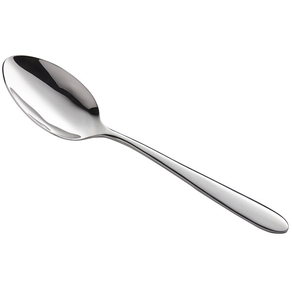 An Acopa Remy stainless steel serving spoon with a silver handle.