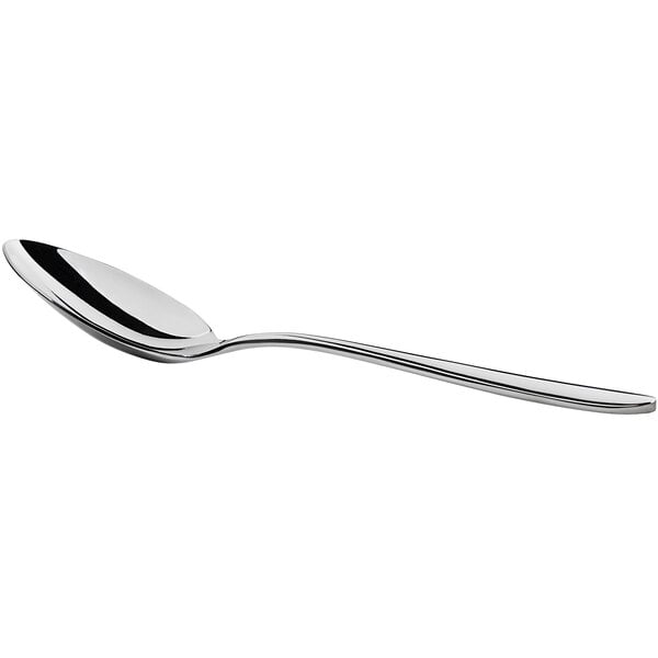 An Acopa Remy stainless steel tablespoon with a long silver handle.