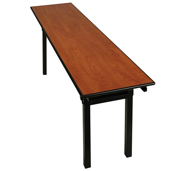 Resilient 24 X 72 Folding Seminar Table With Plywood Top And Square ...