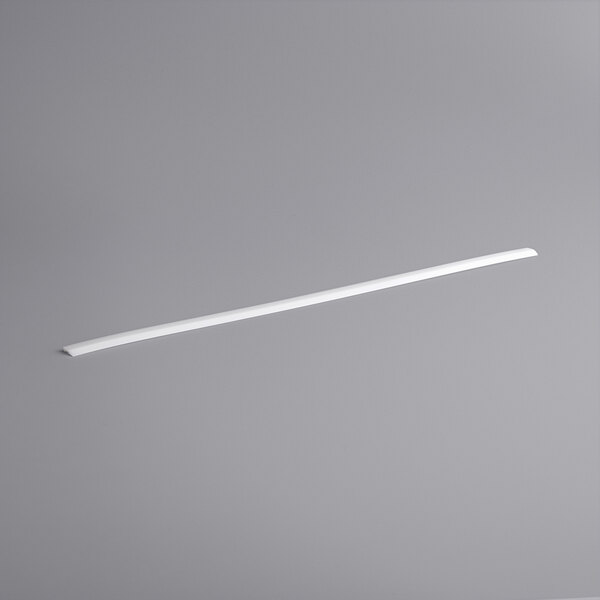 A white replacement upper blade for a dough sheeter.