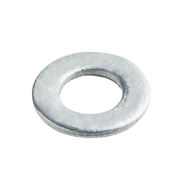 A Backyard Pro 1/4" flat metal washer with a silver finish.