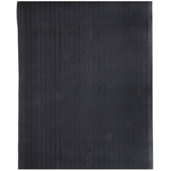 A black rectangular anti-fatigue mat with black lines.