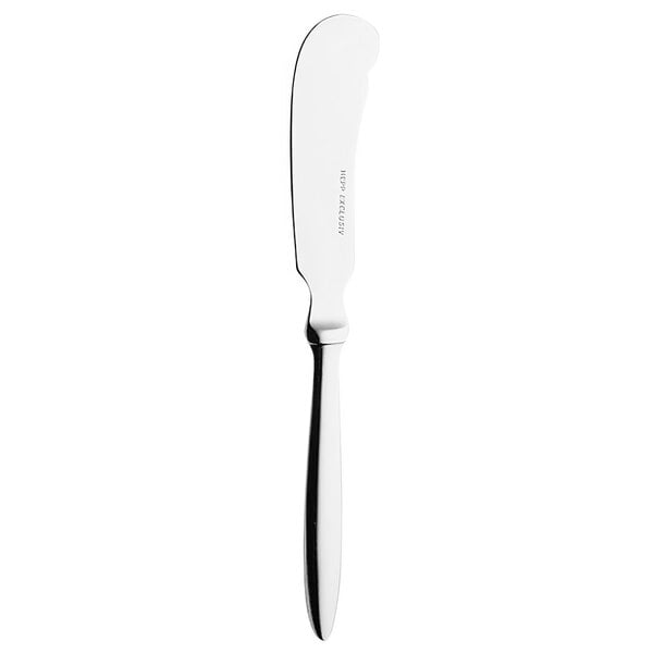 A Hepp by Bauscher stainless steel butter knife.