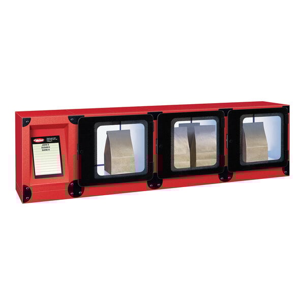 Hatco F2G-3-A Flav-R 2-Go 3 Section Countertop Heated Pick-Up / Delivery Locker System, 61" x 14 5/8"