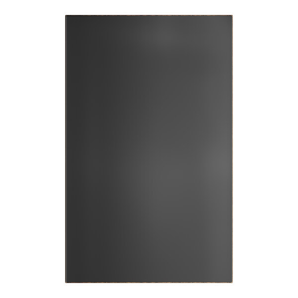 A black rectangular object with a white border.