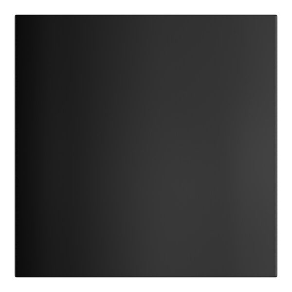 A black rectangular Lancaster Table & Seating bar height table with white border