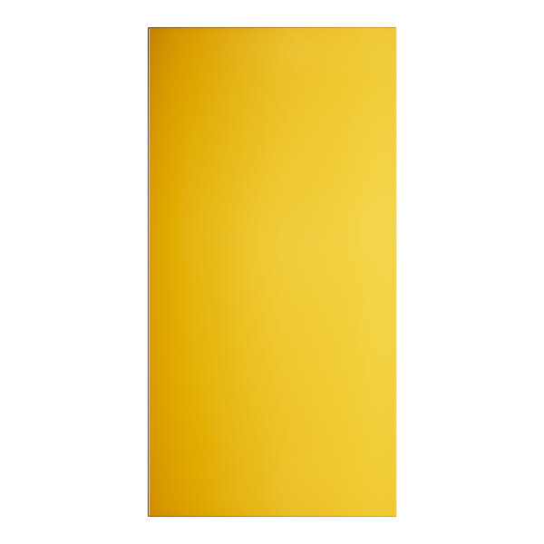 A yellow rectangular Lancaster Table & Seating outdoor table on a white background.