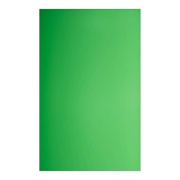 A rectangular jade green table with a white background.