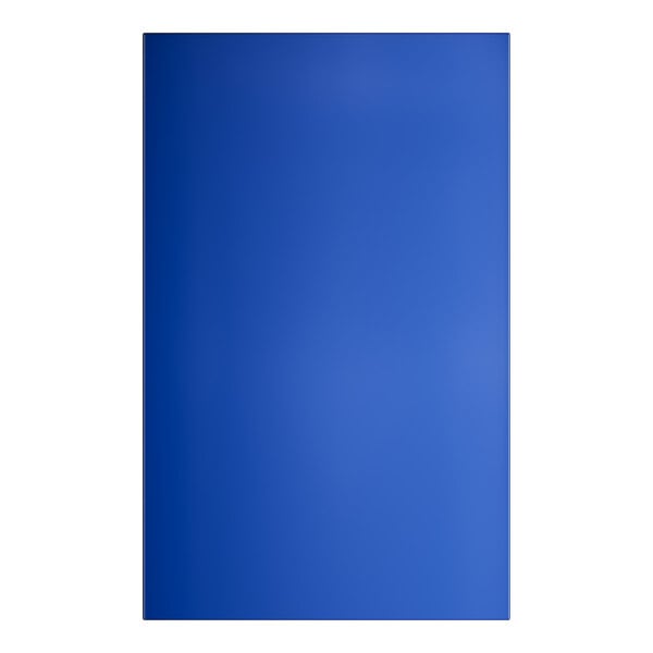 A blue rectangular table with a white border.