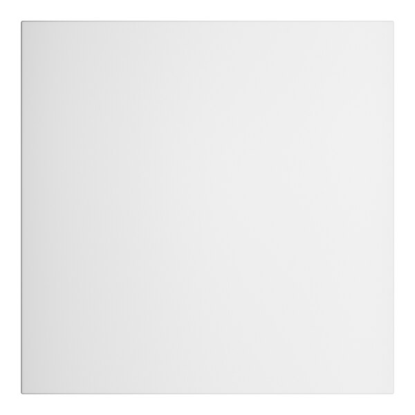 A white square Lancaster Table & Seating outdoor table with a black border.