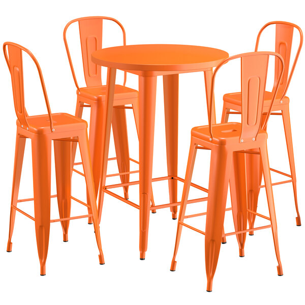Lancaster Table Seating Alloy Series, 30 Outdoor Metal Bar Stools