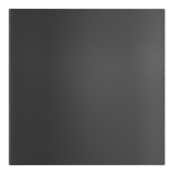A black rectangular object with a white border.