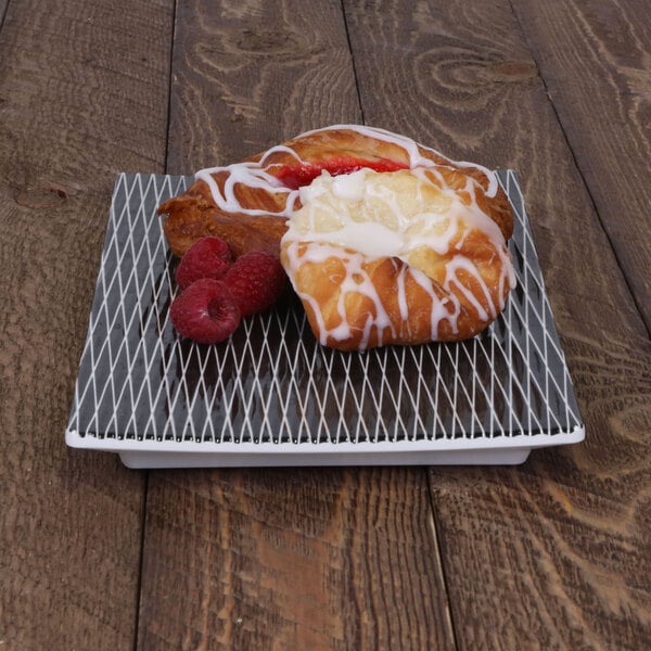 a pastry on a metal tray