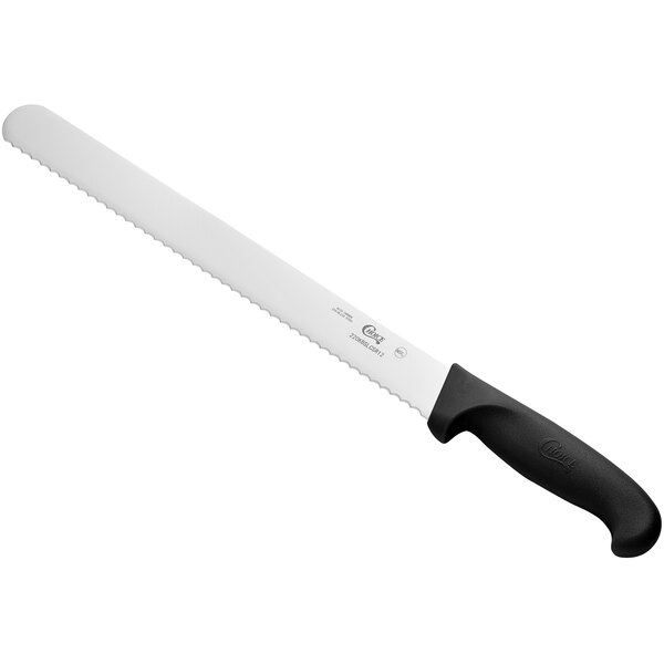 Choice 12 Granton Edge Slicing Knife with White Handle