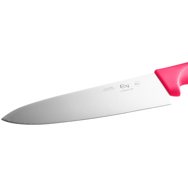 Choice 8" Chef Knife with Neon Pink Handle