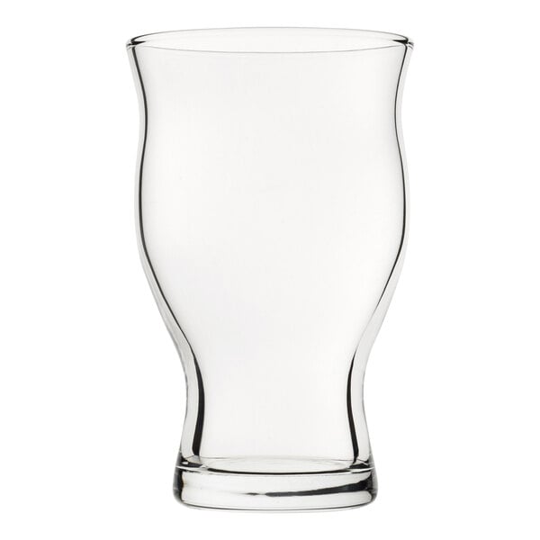 A clear Pasabahce beer taster glass.