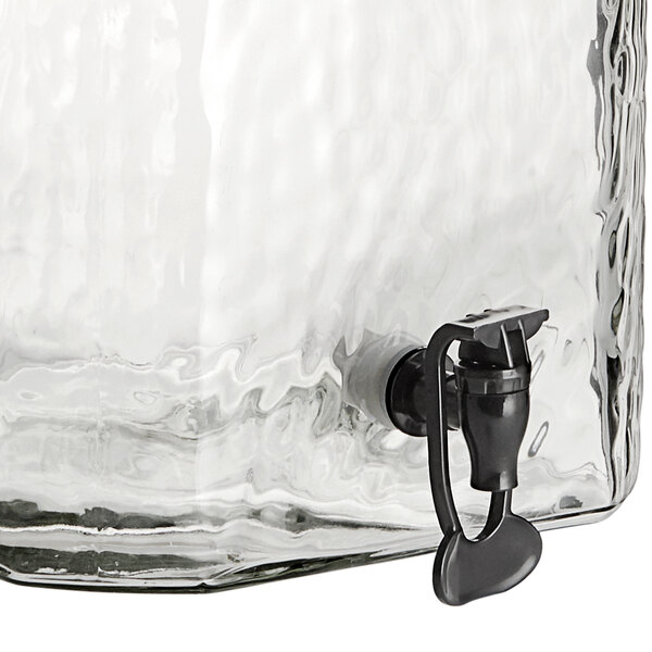 Acopa 5 Gallon Hammered Glass HandsFree Beverage Dispenser