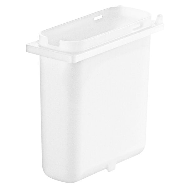 a close-up of a white container