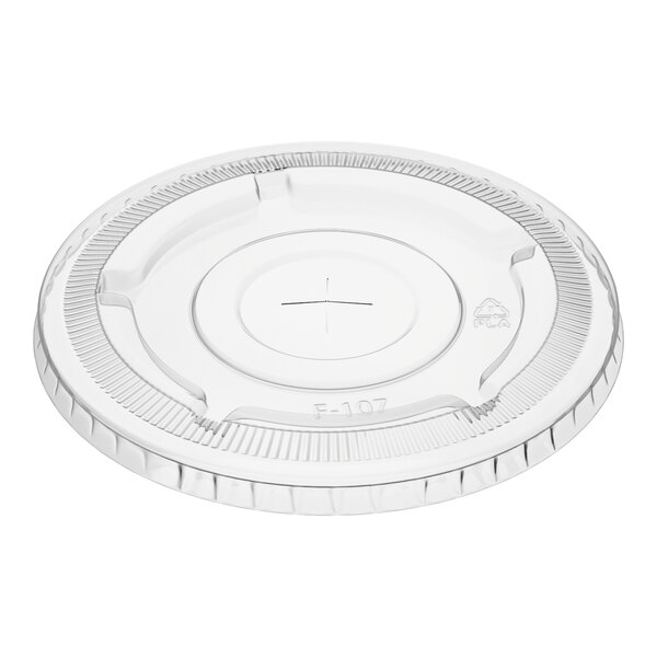 EcoChoice 32 oz. PLA Compostable Plastic Cold Cup Lid with Straw Slot - 50/Pack