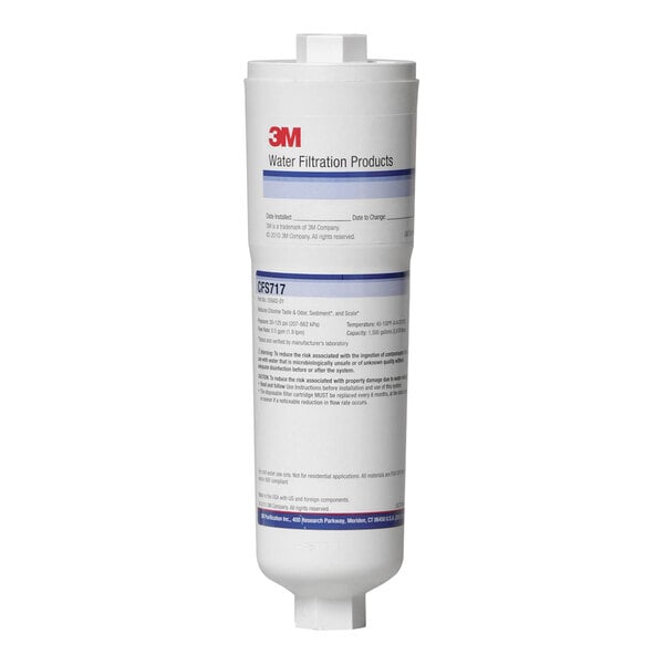 A white plastic 3M water filtration system.