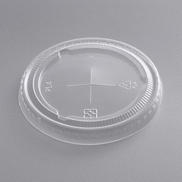 Clear Lid with Straw Slot - 50/Pack