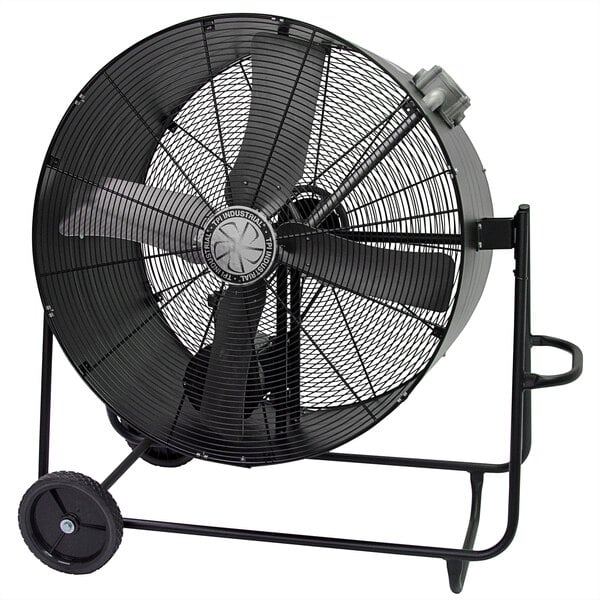 a black fan with a white background