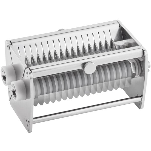 A silver metal Avantco Meat Stripper Blade Set with a handle.