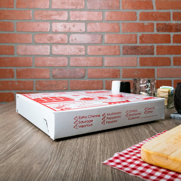Choice 12 x 12 x 2 Clay Coated Customizable Pizza Box - 100
