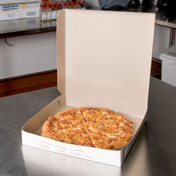 12" x 12" x 2" Clay Coated Pizza Box 100/Bundle