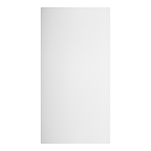 A rectangular white Lancaster Table and Seating table with a black border.