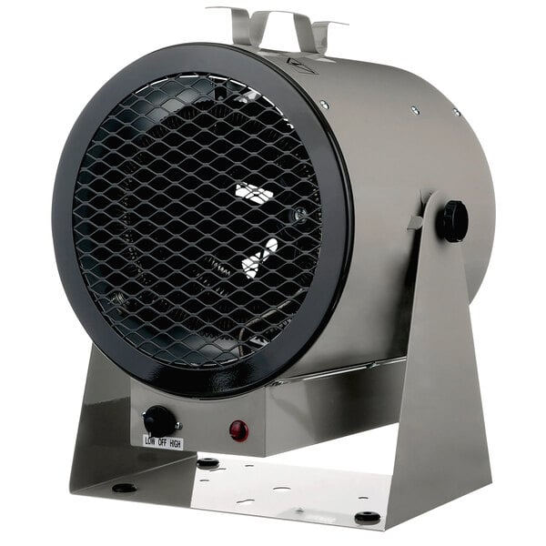 A TPI Bulldog industrial heater with a black round fan and wire mesh on the side.