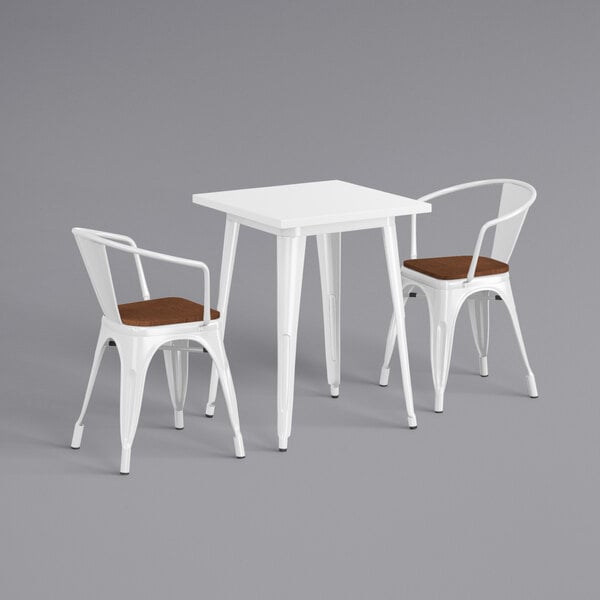 Table and 2 online chairs indoor