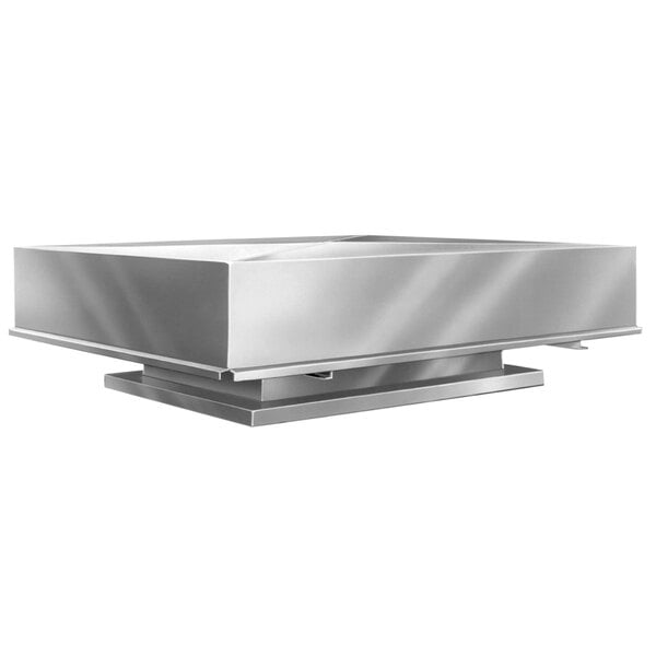 A silver rectangular stainless steel NAKS Gravity Relief Supply Vent box.