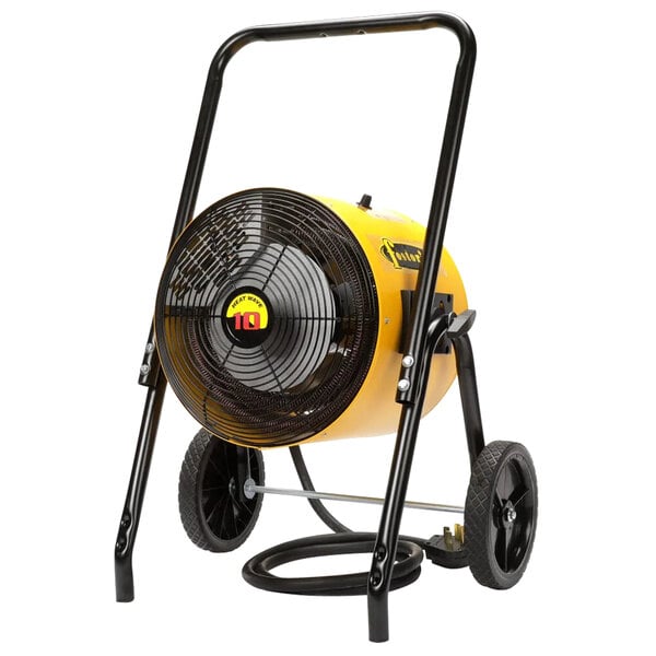 a yellow and black fan