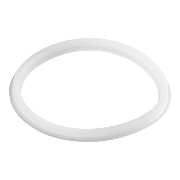 A white plastic circle with a white background.