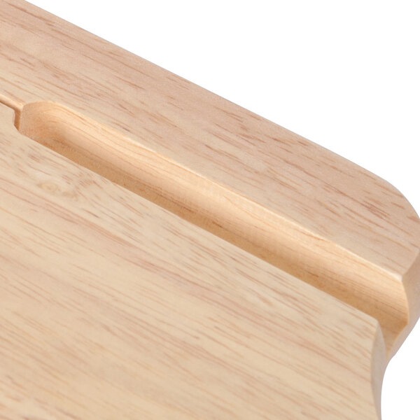 A Tablecraft bread and charcuterie board with a knife slot.