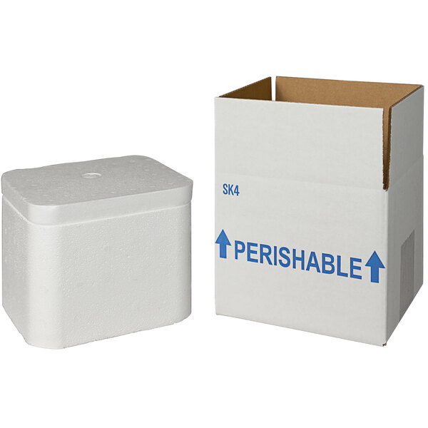 a white box with blue arrows