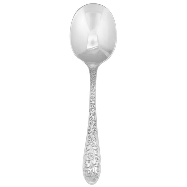 Oneida T638sblf Ivy Flourish 6 1 8 18 10 Stainless Steel Extra Heavy Weight Bouillon Spoon 12 Case