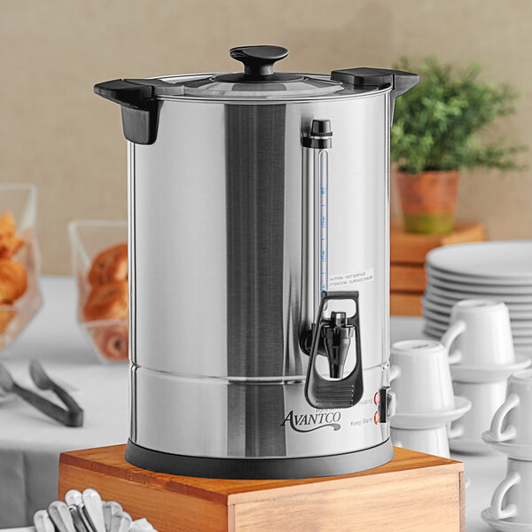 Percolator Coffee Pot Electric Entcook 110 Cup Commercial Coffee Urn,  Double-Wall Stainless Steel Fast Brew Coffee Maker Dispenser 100 Cup Coffee  Maker