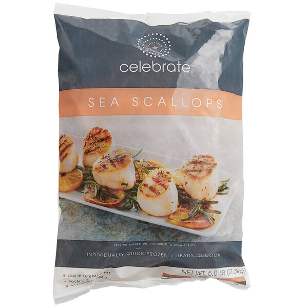 Celebrate 5 Lb 10 Size Dry Sea Scallops 2 Case