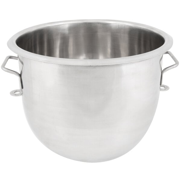 A Globe stainless steel mixing bowl with handles.