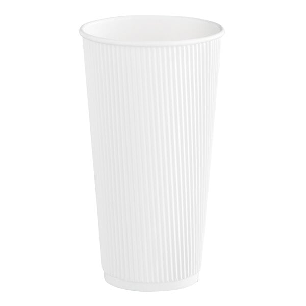 A white Choice paper hot cup.