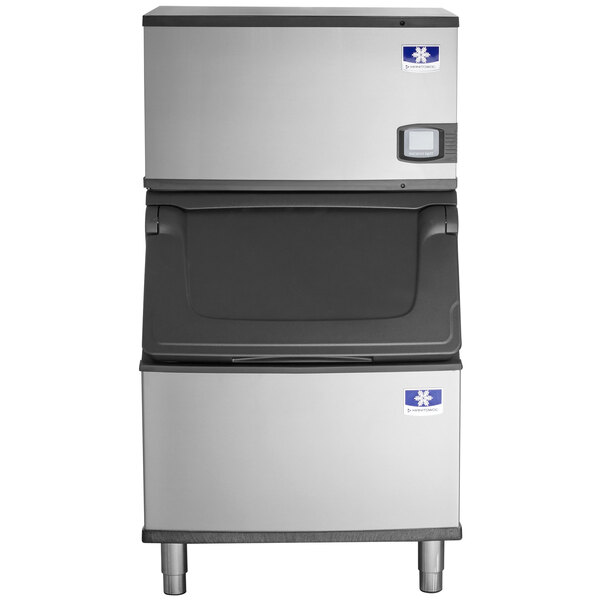 Indigo NXT 30 Air-Cooled 550 lb Half Dice Cube Ice Machine w/ Storage Bin, Manitowoc IYT0500A/D570