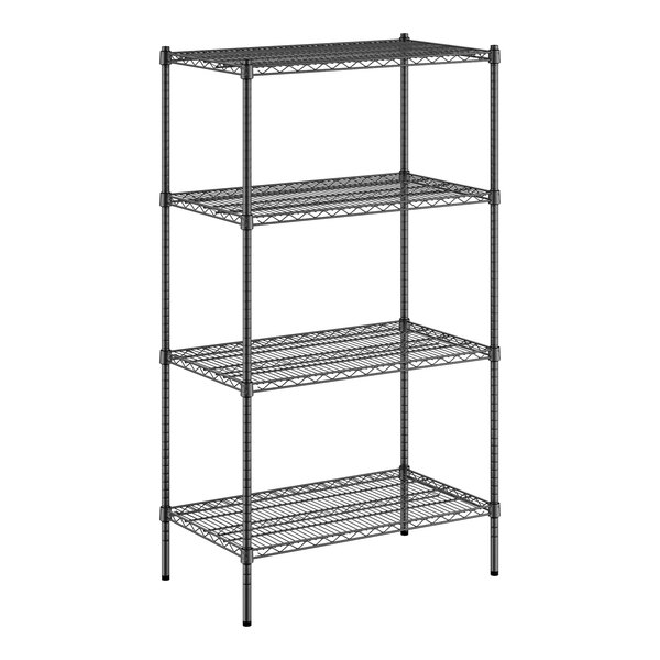 A black wire Regency 4-shelf kit.