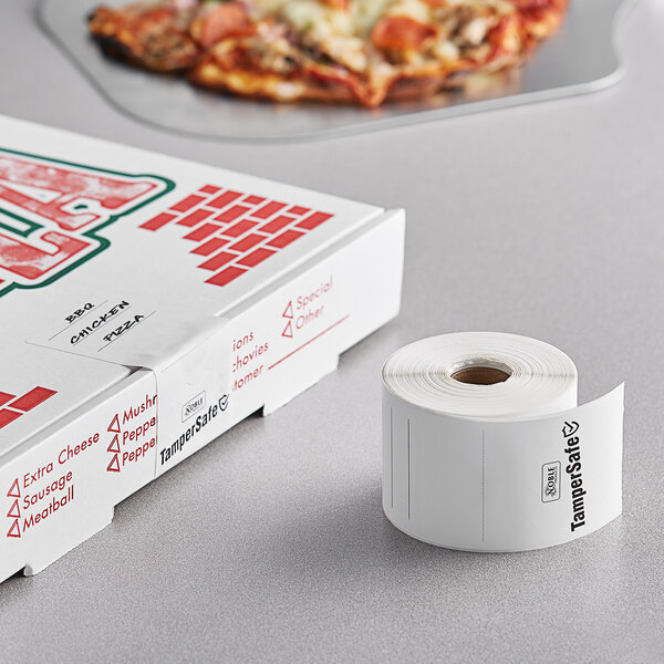 TamperSafe 2 1/2" x 6" Customizable White Paper TamperEvident Label