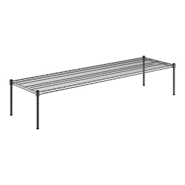 A black Regency wire shelf kit with legs.